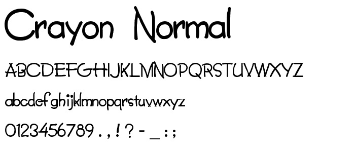 Crayon  Normal font